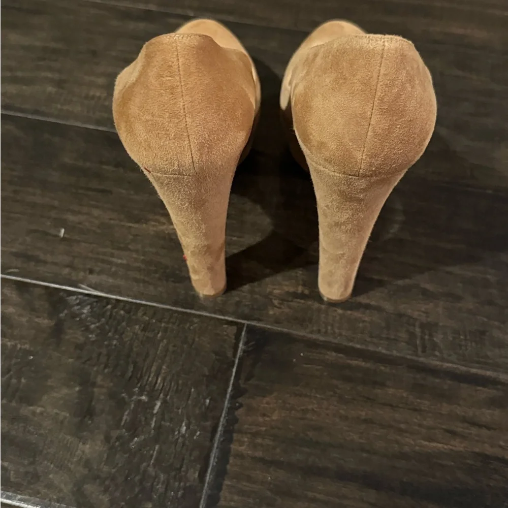 Christian Louboutin Brown Suede Heels - Picture 8 of 9